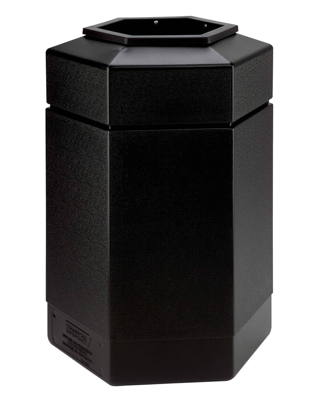 30-Gallon Hex Waste Container Black Y5930