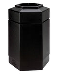 30-Gallon Hex Waste Container Black Y5930