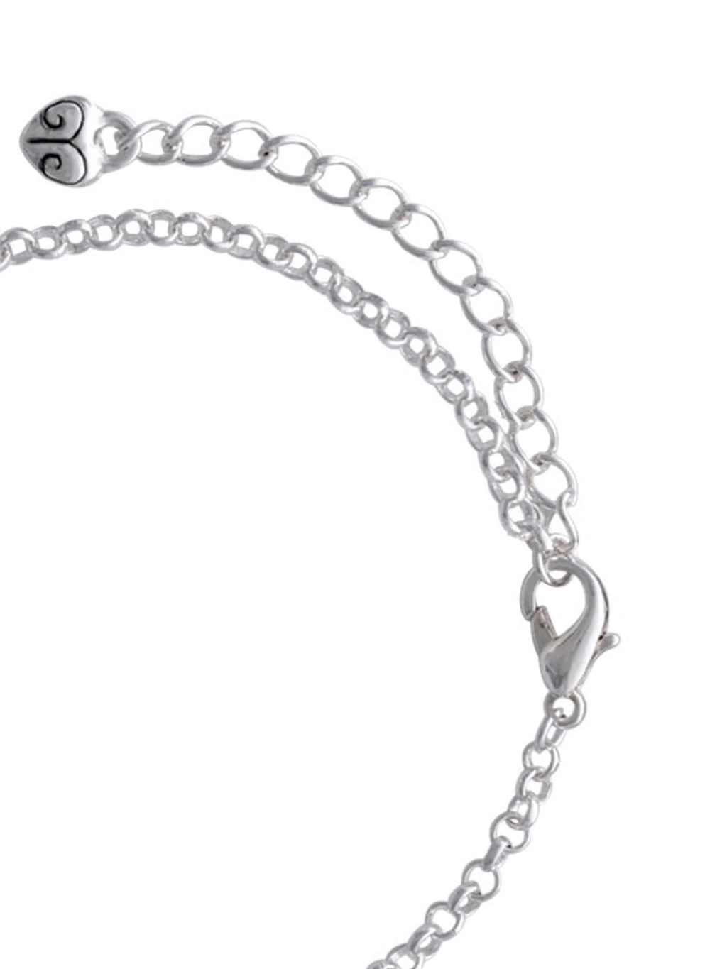 Volleyball Player Silhouette Charm Bracelet, 6"+2" E81309