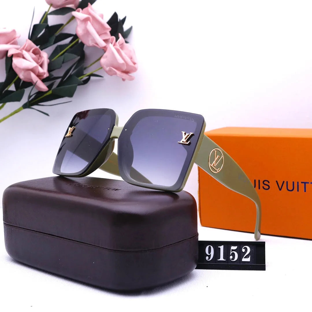 Printed Round Letter Polarized Sunglasses C3722