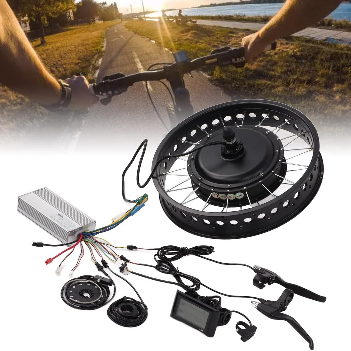 20 Inch 1500W Electric Bike Conversion Kit with Controller L76684