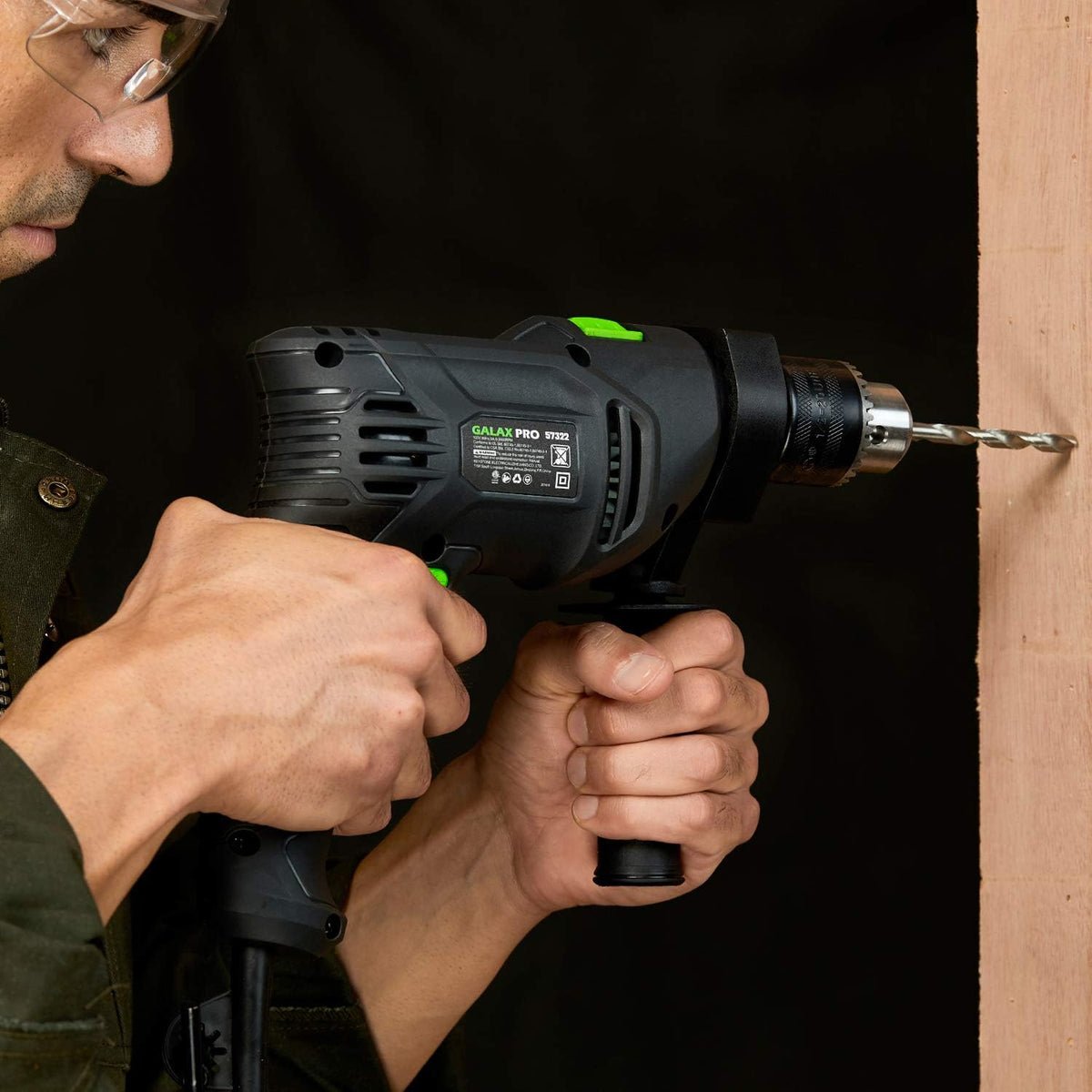 5Amp 1/2-inch Corded Impact Drill with 105pcs Accessories, Variable Speed 0-3000, Hammer and Drill 2 Functions in 1, 360°Rotating Handle, Depth Gauge, Carrying Case Included Pack of 2 V642930