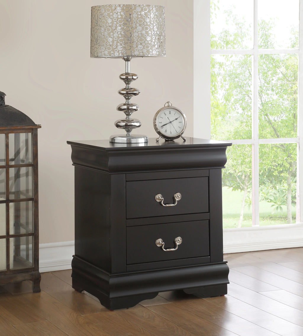 Vintage Wood Nightstand with Drawers B543172