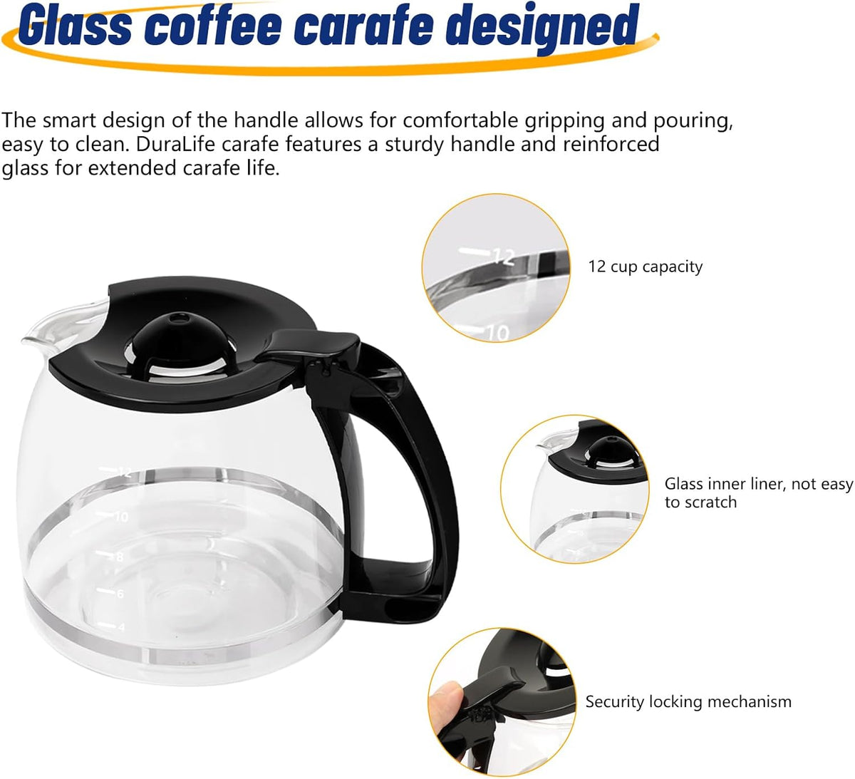 12-Cup Glass Coffee Carafe Q84439