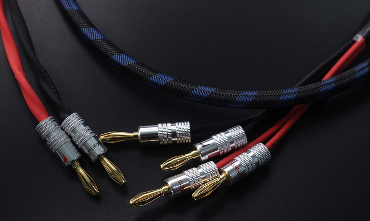Bi-Wire Speaker Cable with Banana Plugs, 1pair Set (3M) K764664