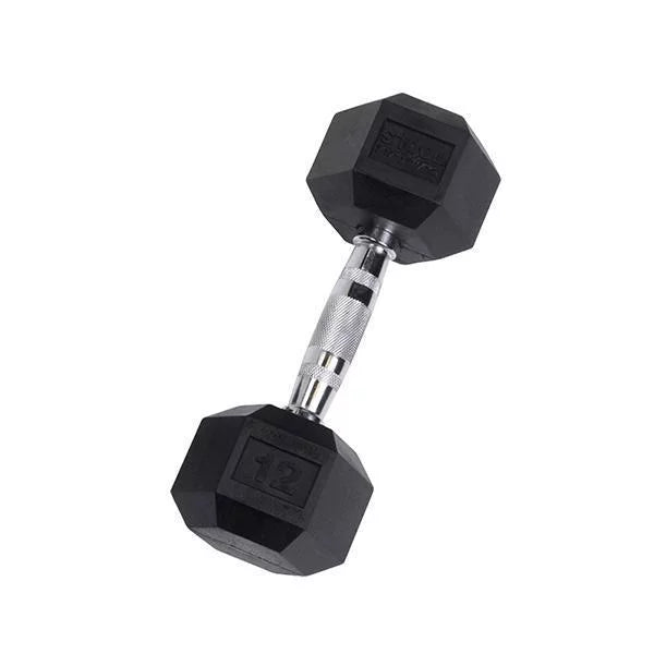 Rubber Hex Dumbbell 2.5-30 lb J88018