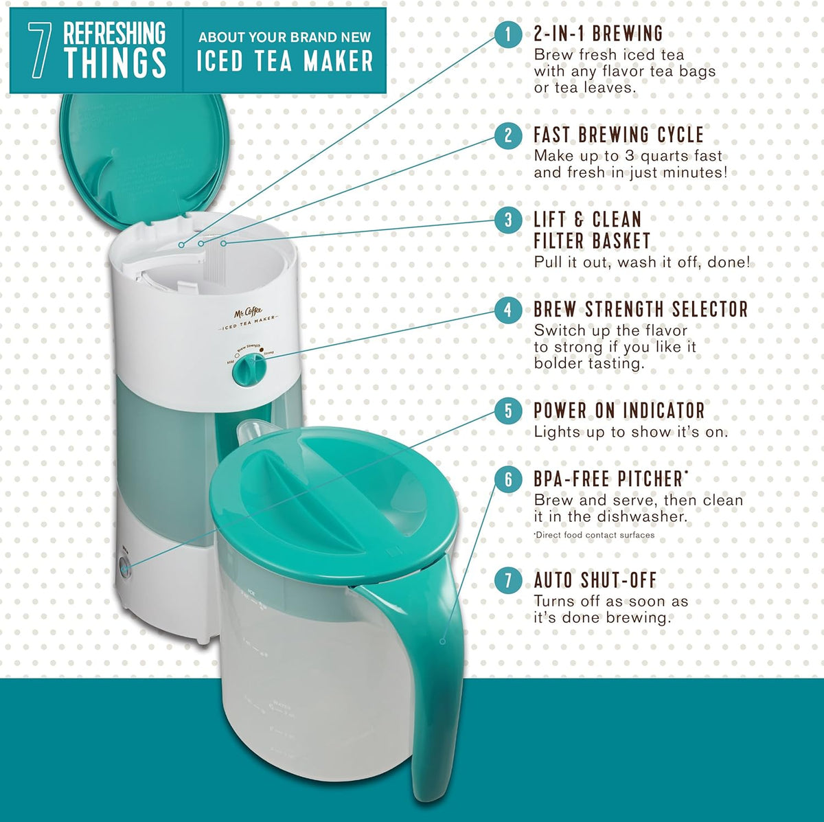 3-Quart Adjustable Brew Strength Iced Tea Maker R27265