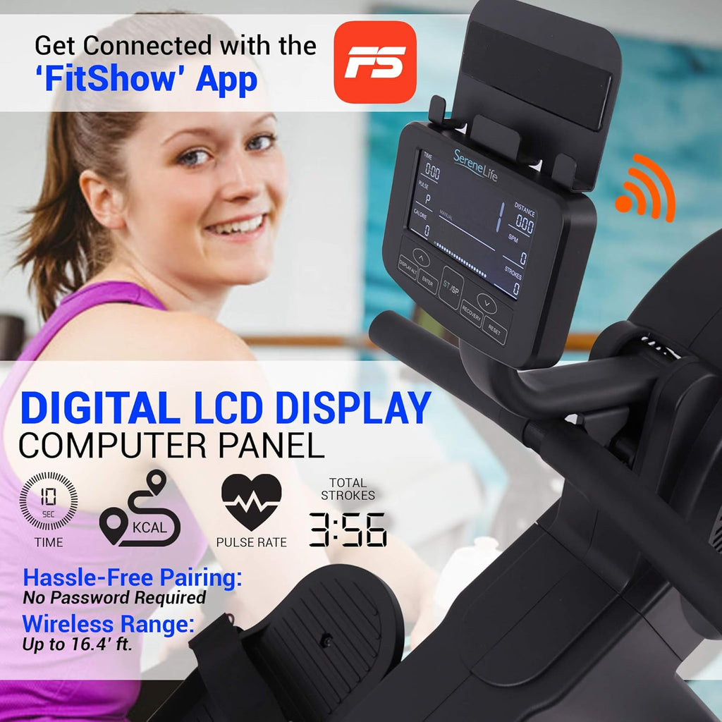Smart Rowing Machine with Fitness Monitoring App T703930