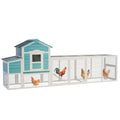 120'' Large Wooden Chicken Coop with Run V733358
