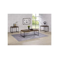3 Piece Brown Engineered Wood Coffee and End Table Set S692280