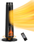 Portable Electric Space Heater with 3D Flame and Remote C8221