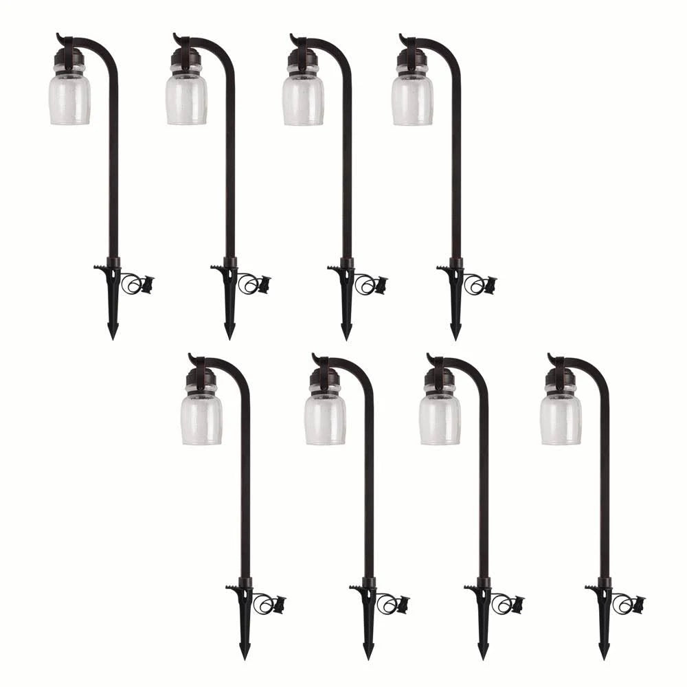 4.5-Watt Oil Rubbed Bronze Outdoor Integrated LED Path Light (8-Pack) D1025
