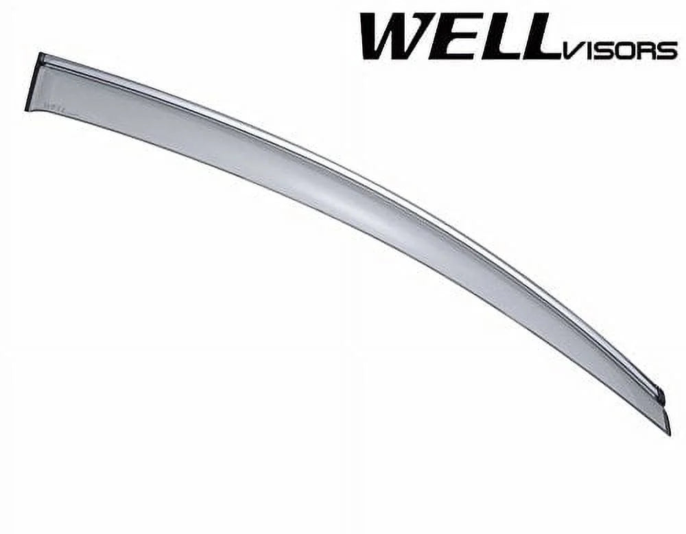 Side Window Wind Deflector Visors with Chrome Trim G127