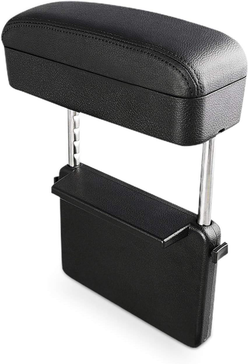 Armrest Cushion Box Protector for Universal Auto Car Center Console Armrest Extender Elbow Forearm Wrist Rest Support Adjustable Height Comfort Pads with Black Line J949720