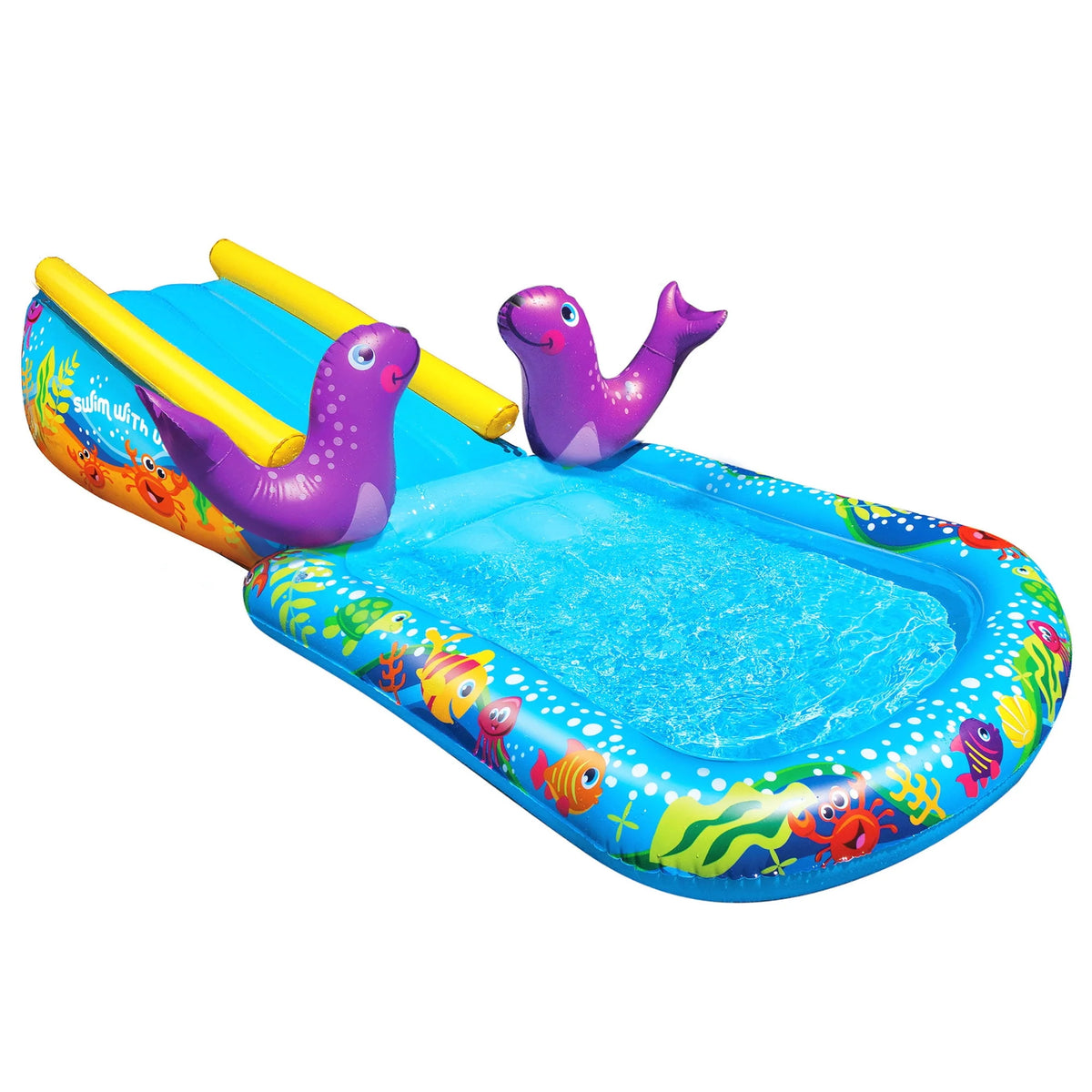 Inflatable Water Slide & Splash Pool with Sprinkler P860552
