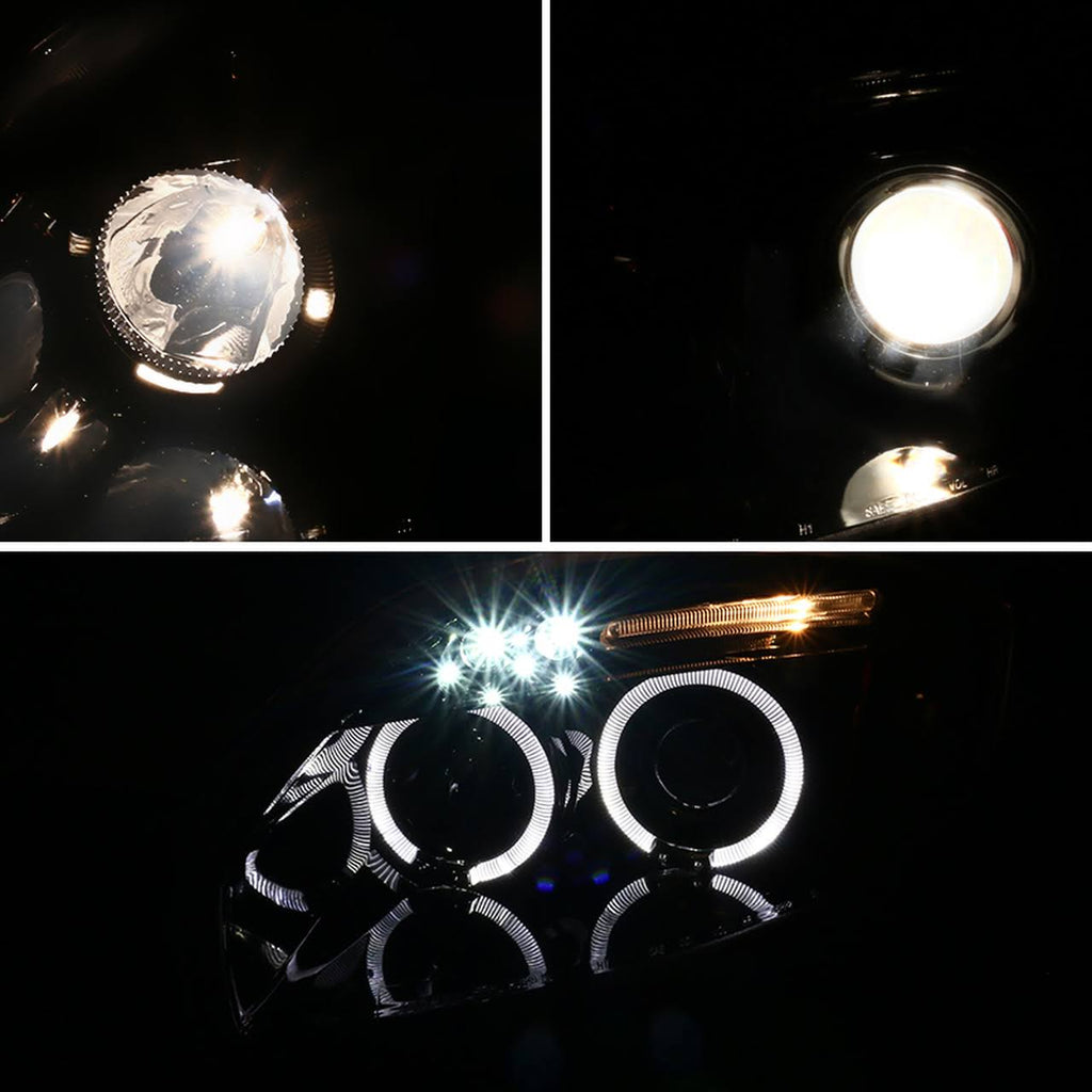 Clear LED Dual Halo Projector Headlights Z10726