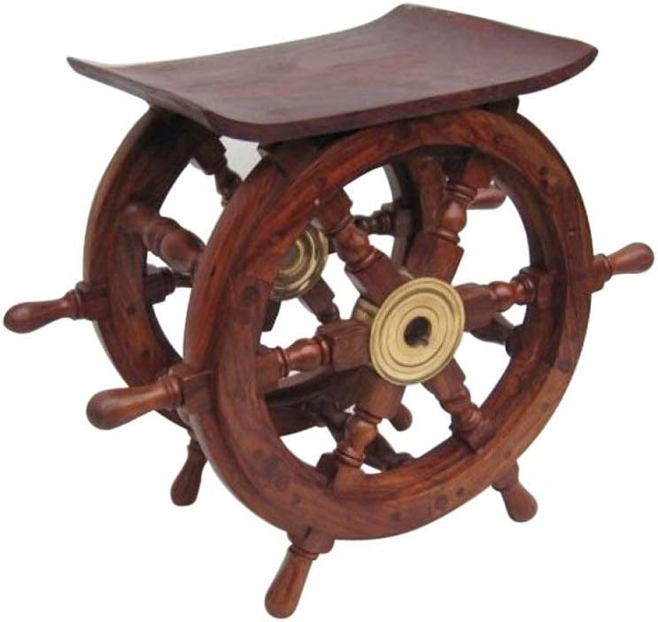 Nautical Decor Ship Wheel Table I5270