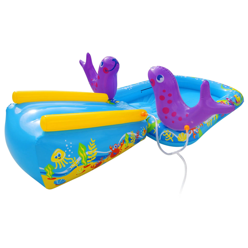 Inflatable Water Slide & Splash Pool with Sprinkler P860552
