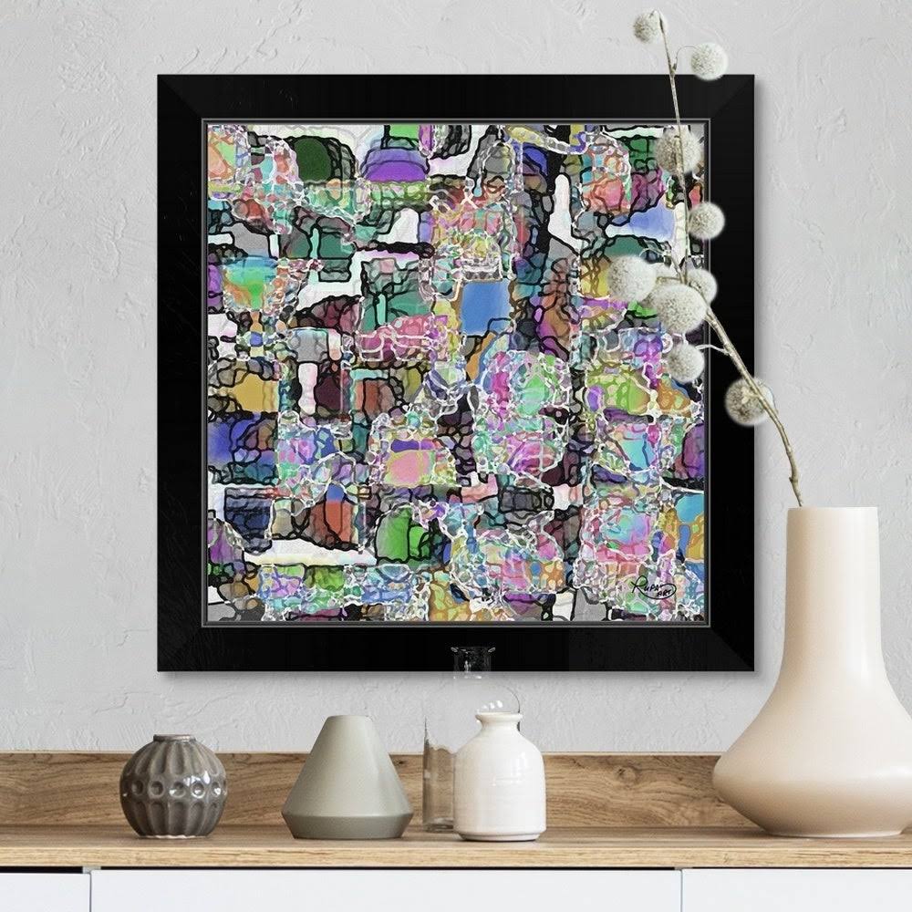 Black Framed Print Wood Square Rectangle 1 Piece 16 x 16 E982114