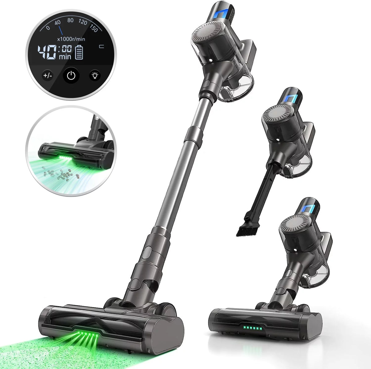 Cordless Lightweight Stick Vacuum Cleaner with 30Kpa Suction V2094