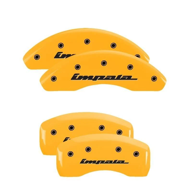 4 Caliper Covers Black Finish Silver CH T34168