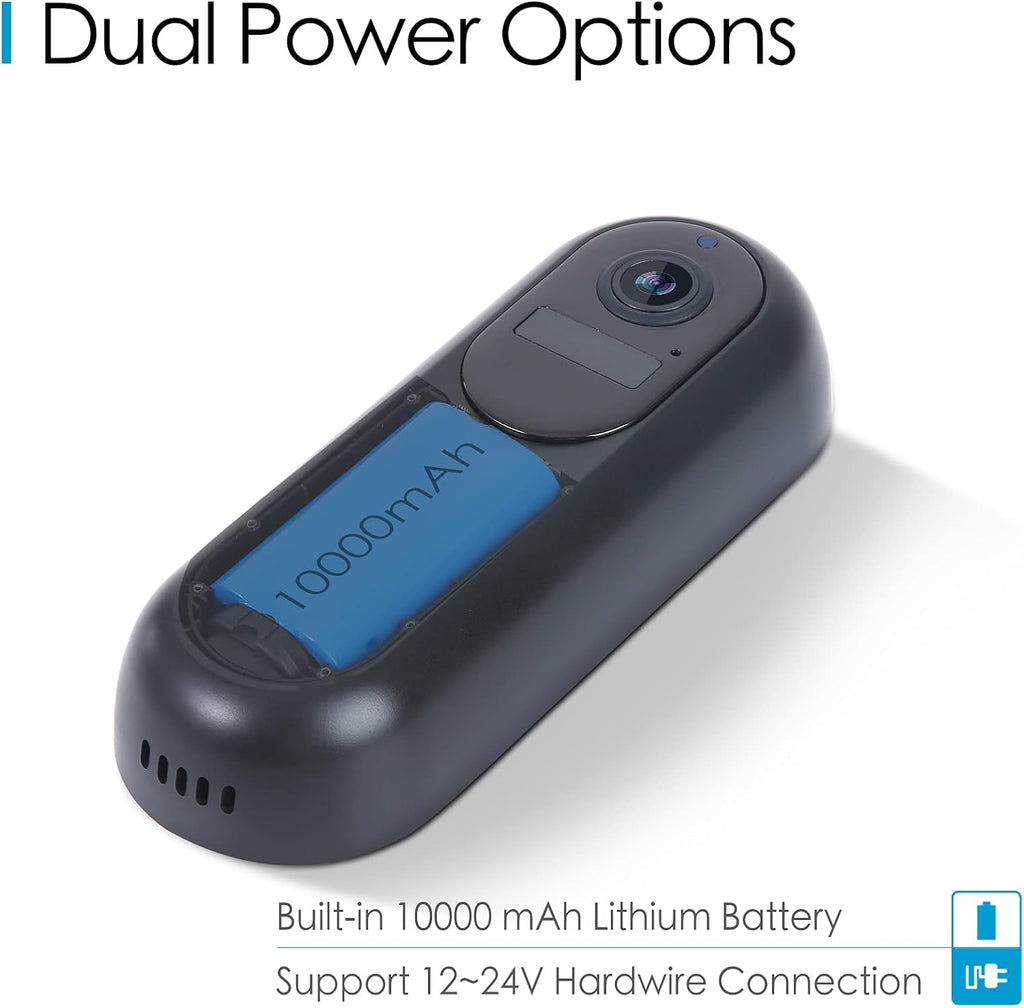 2 Pack Video Doorbell Camera with Chime P1037