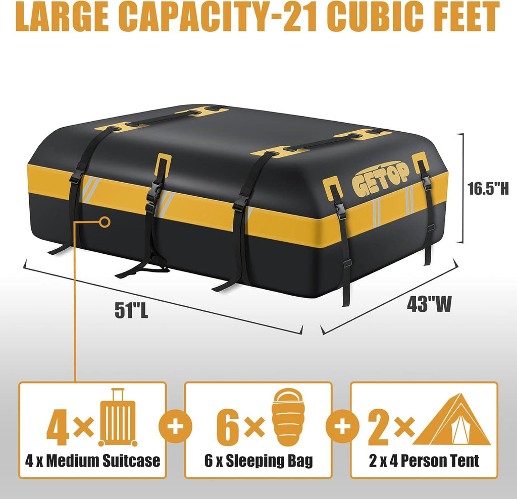 21 Cubic Feet Waterproof Rooftop Cargo Carrier Bag D699