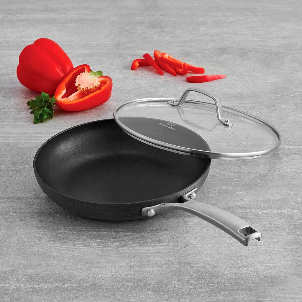 Black 10-Inch Omelette Fry Pan with Cover B953410