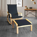 Black Linen Chair and Footstool Covers Q412