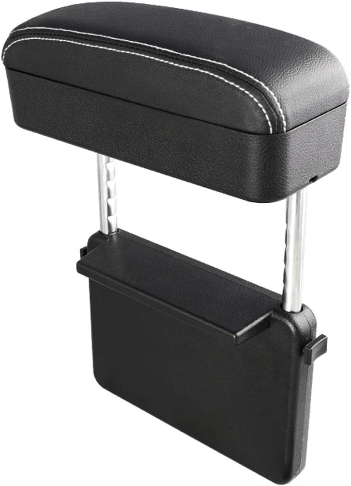 Armrest Cushion Box Protector for Universal Auto Car Center Console Armrest Extender Elbow Forearm Wrist Rest Support Adjustable Height Comfort Pads with Black Line J949720
