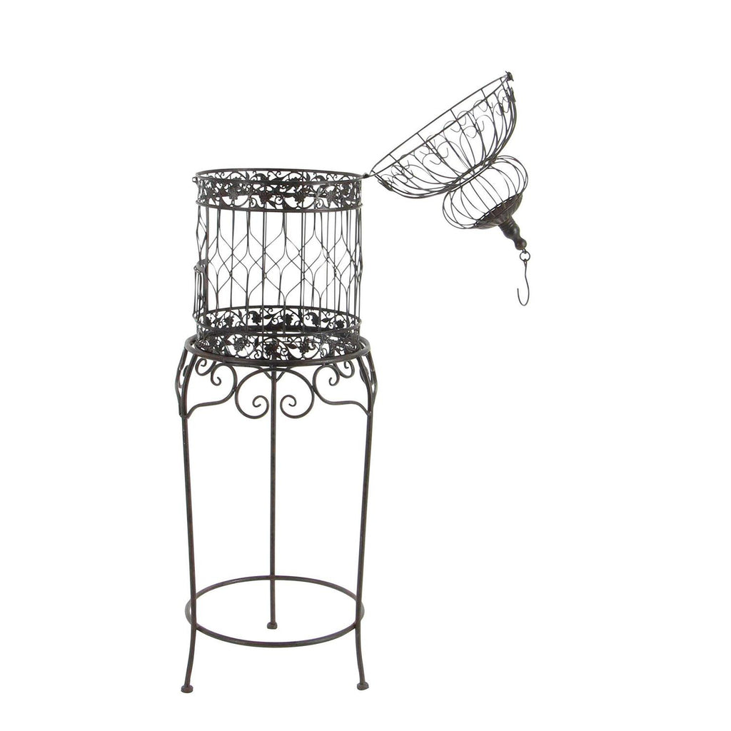 Black Metal Birdcage with Stand X238