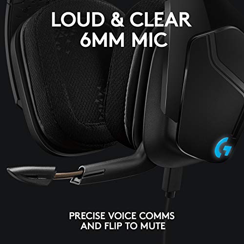 Black 7.1 Surround Sound PC Gaming Headset T27075