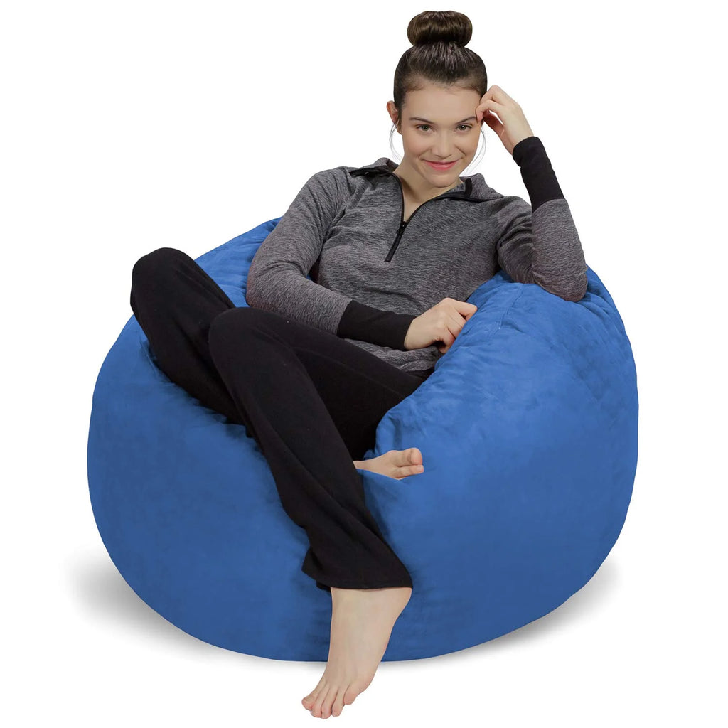 Plush Microsuede Bean Bag Chair Q169089