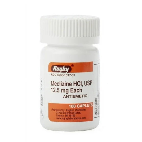 Meclizine 12.5MG 100 Tablets E4845