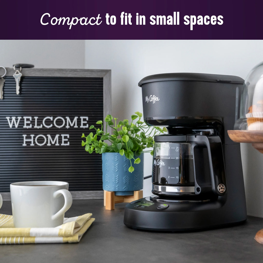 5-Cup Programmable Coffee Maker, 25 oz. Mini Brew, Black X892685