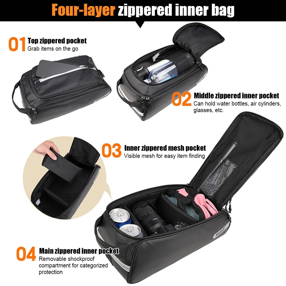 Waterproof Polyester Bicycle Rear Seat Bag R64618