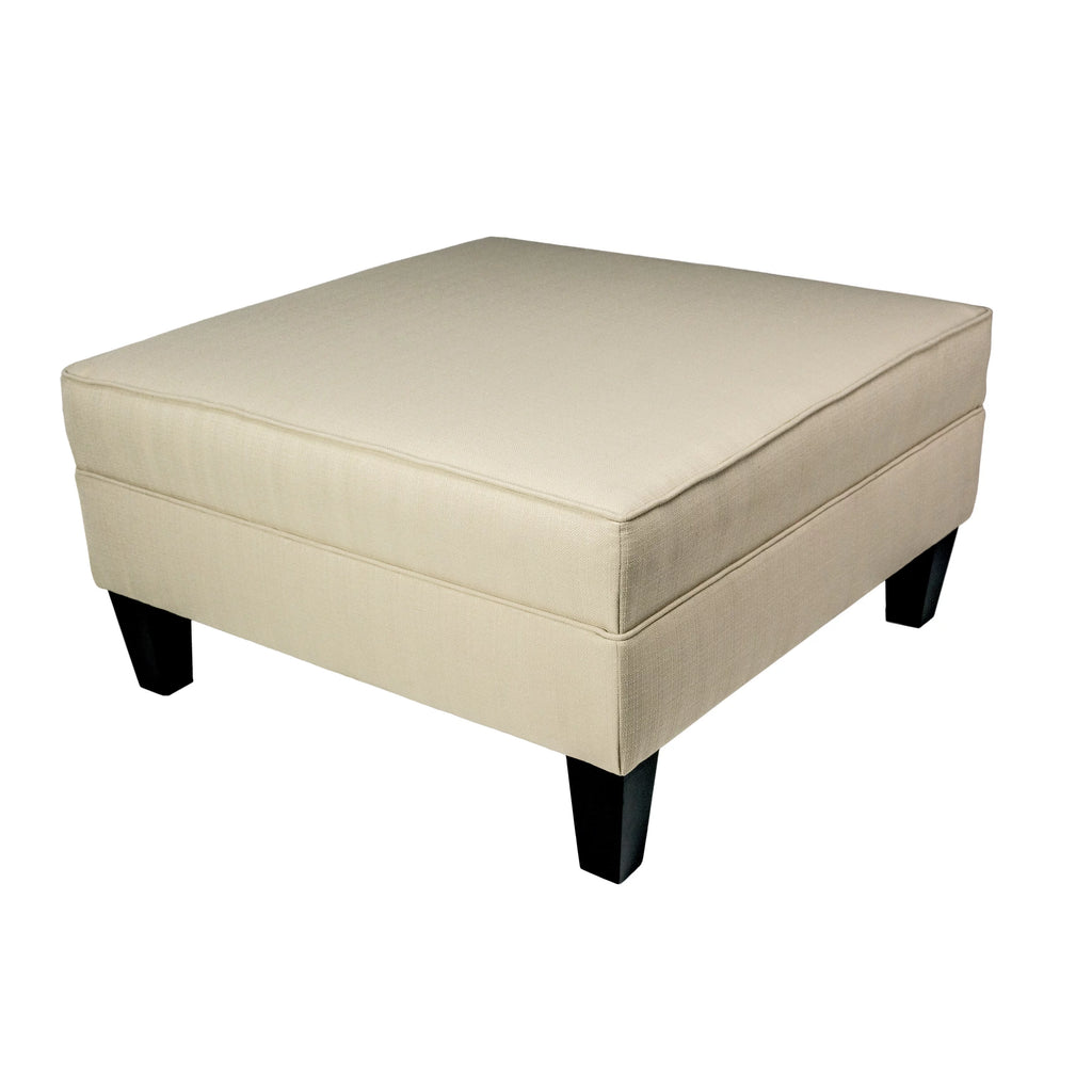 Blue Oversized Fabric Upholstered Ottoman D55911