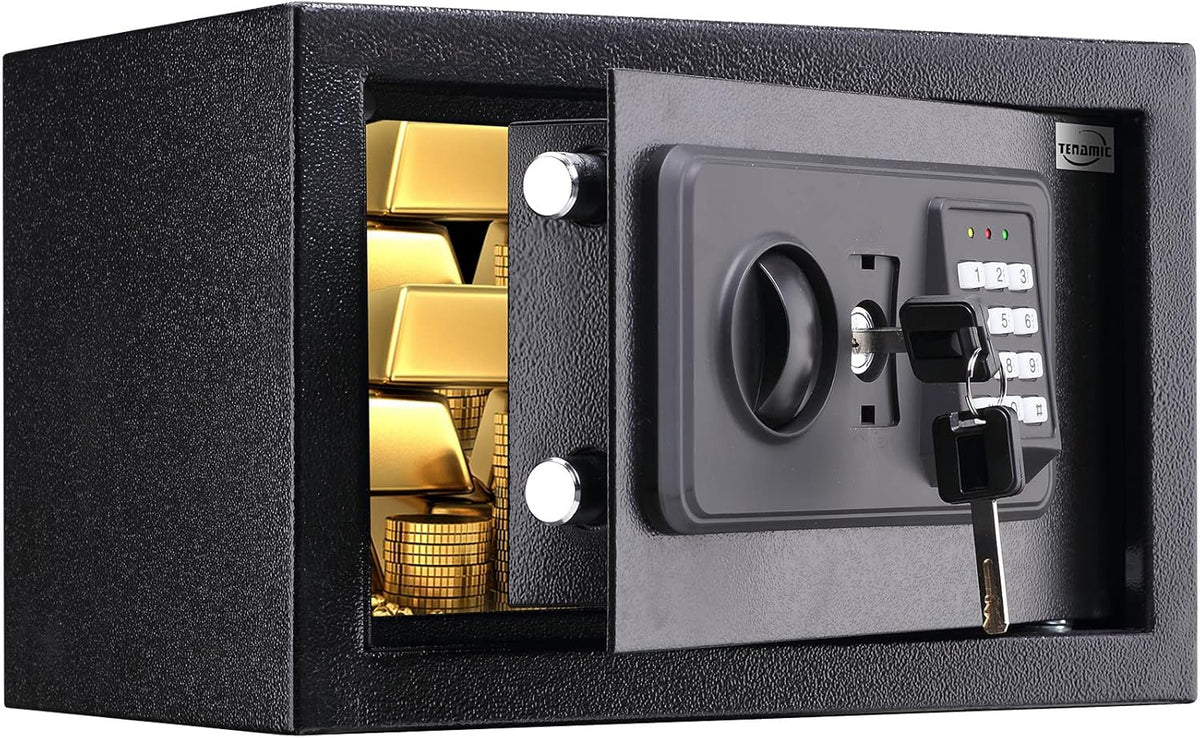 Black Solid Alloy Steel Electronic Security Safe Box F96106