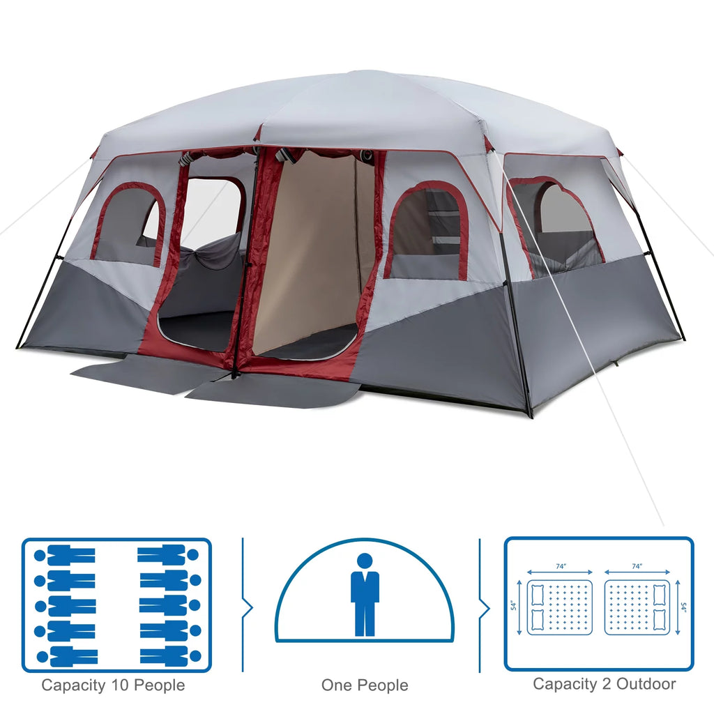 14 Person Cabin Tent with Dividers Curtain O437199