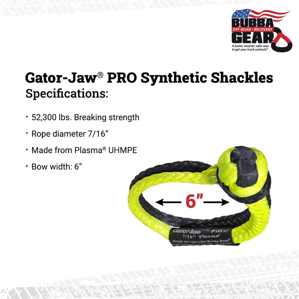 Green Pack of 2 Synthetic Tow Shackle A5655