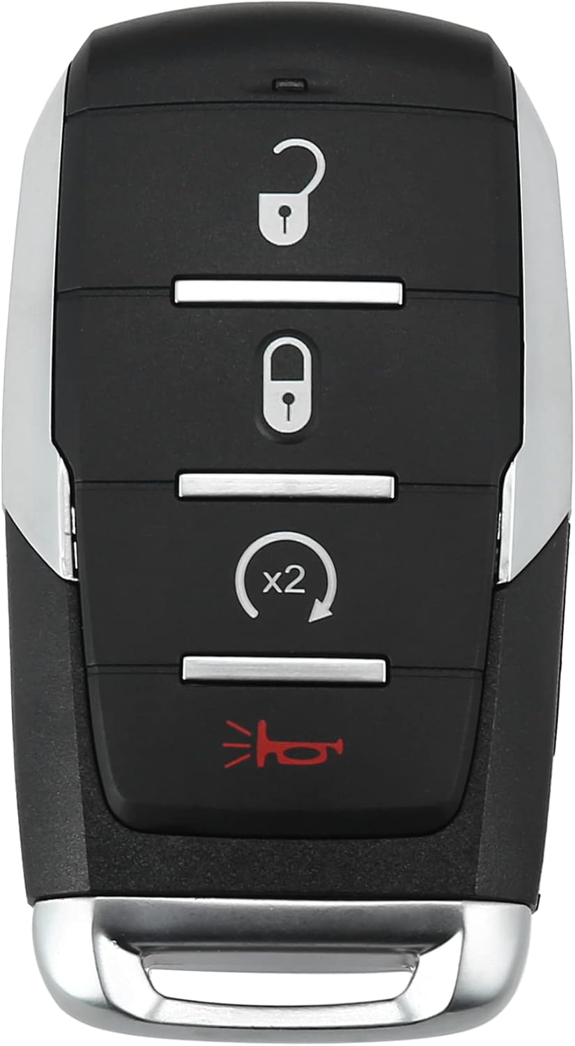 Replacement Keyless Entry Remote Car Key Fob 4 Buttons with Door Key Y9695