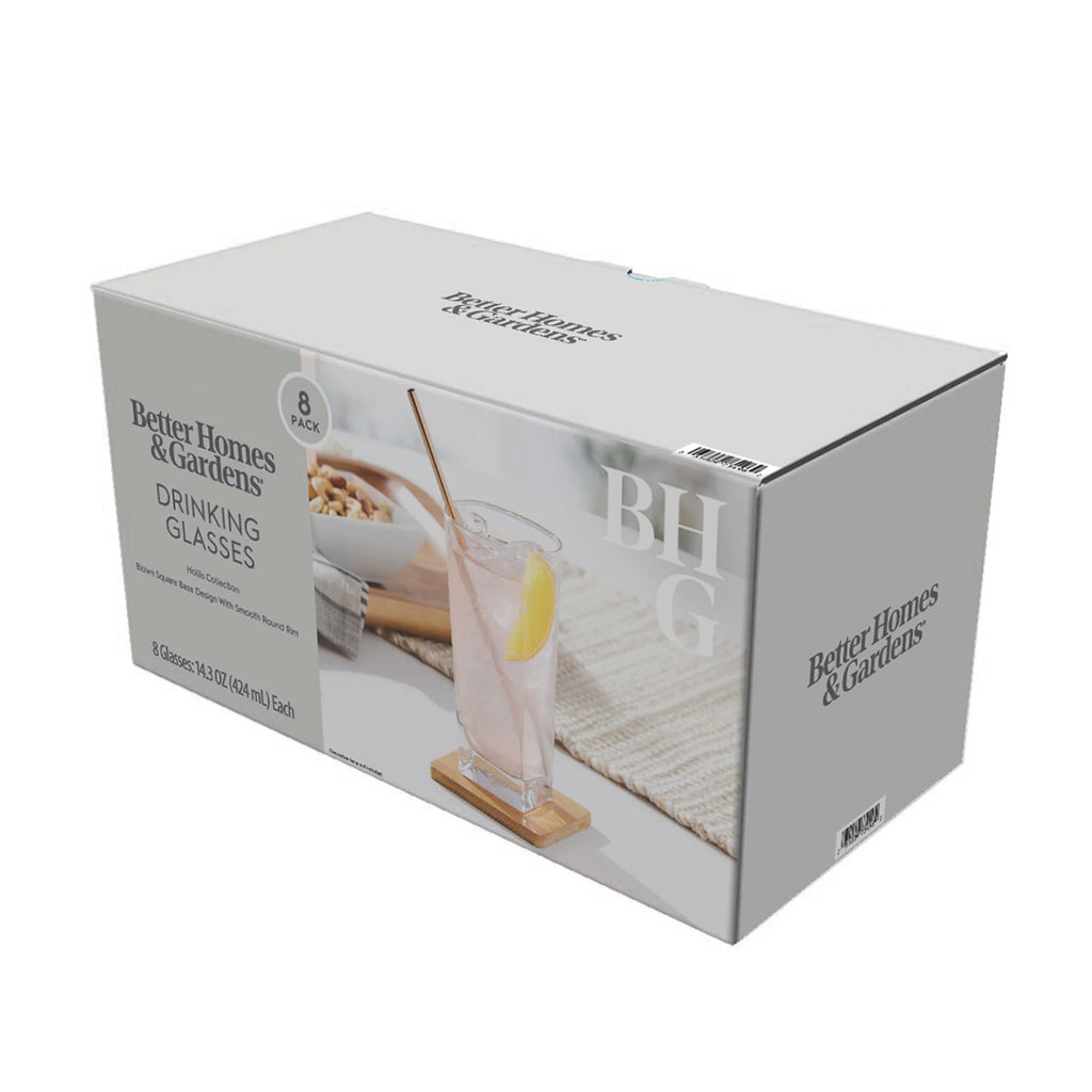 Drinking Glasses, 14.4 oz, Set of 8 N151
