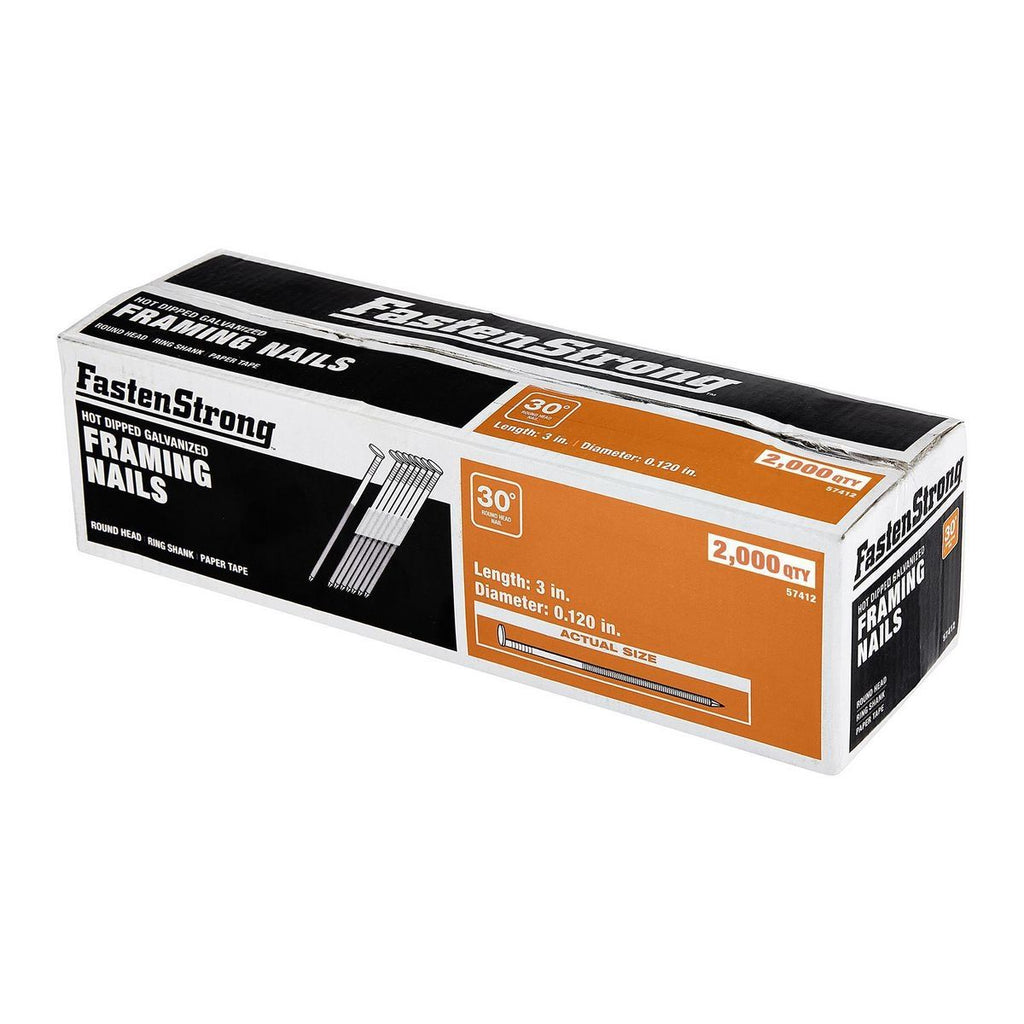 Galvanized Ring Shank Framing Nails 2000 Pack O1381