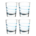 Aqua Twist Handblown Rocks Glasses - 10 oz - Set of 4 T8667