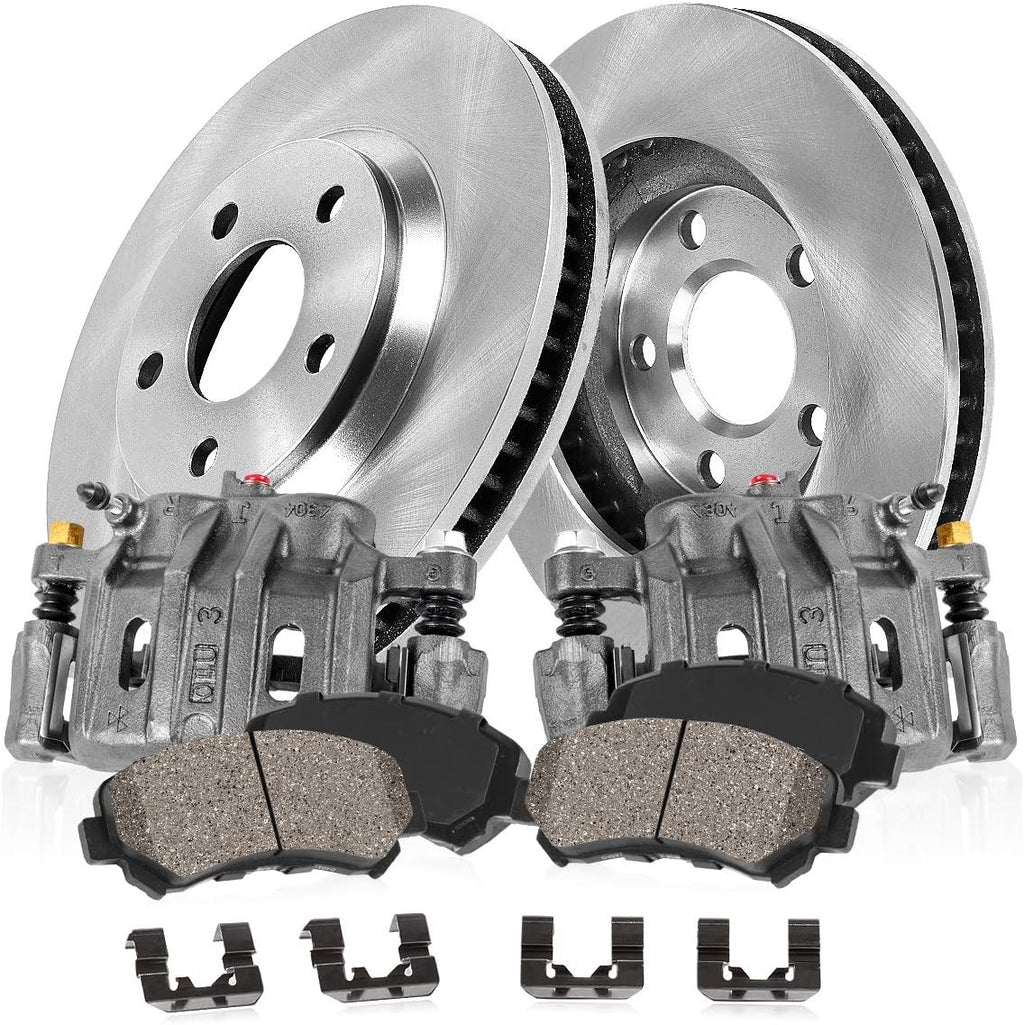 Front Brake Calipers Rotors Ceramic Pads H2770
