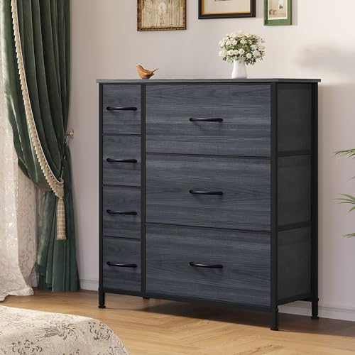 7 Drawer Fabric Storage Dresser with Wooden Top F658964