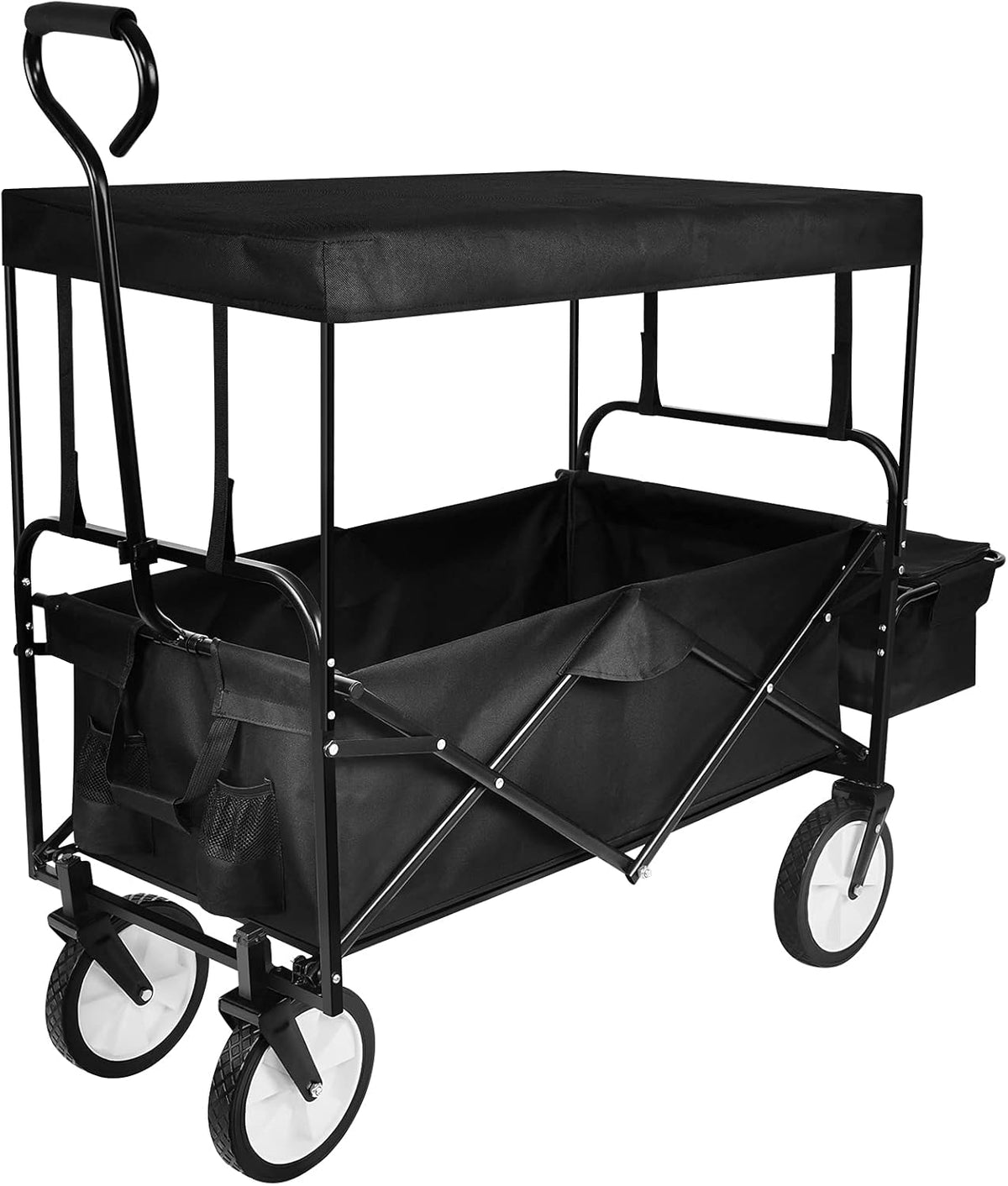 Heavy Duty Folding Portable Hand Cart with Canopy and 8'' Wheels Y804440