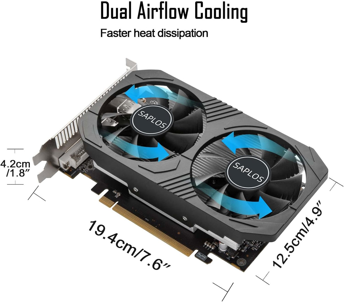 4GB GDDR5 128 Bit Dual Fans PCI Express Graphics Card F964848