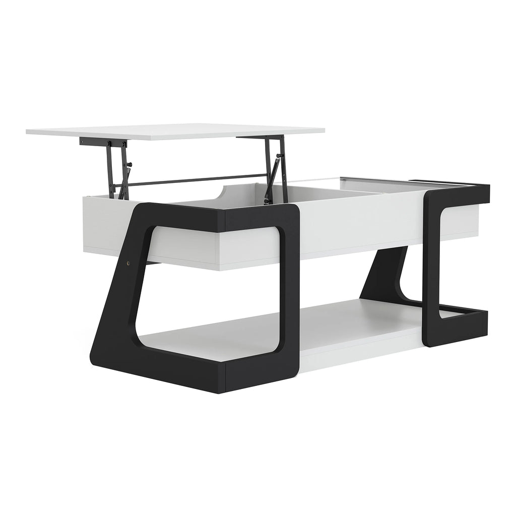 White Lift Top Wood Coffee Table L6114