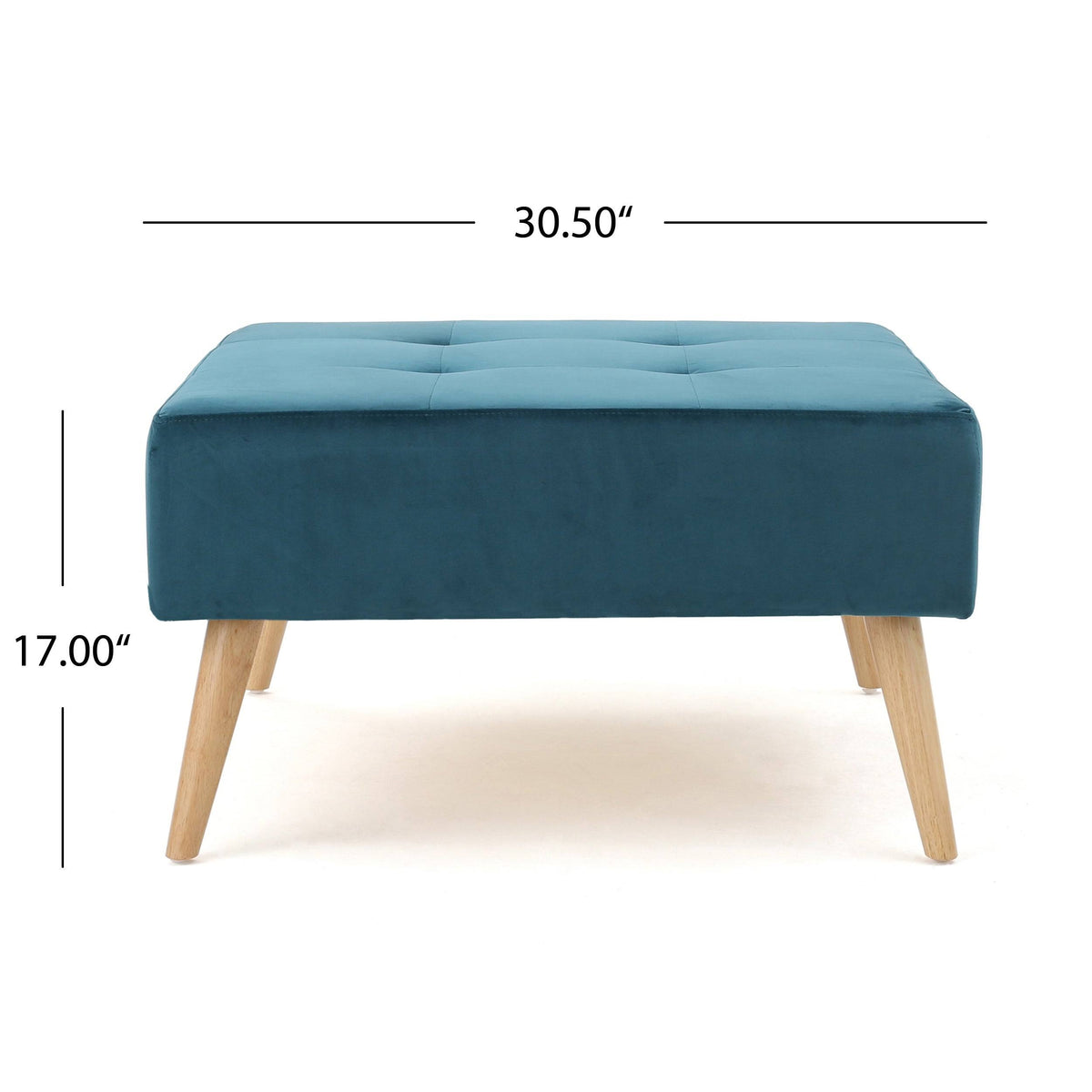 Teal Velvet Ottoman K267